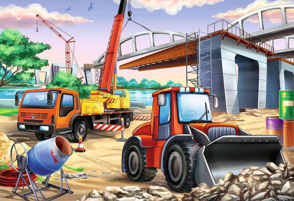 2x24 Pc Construction And Cars Puzzle