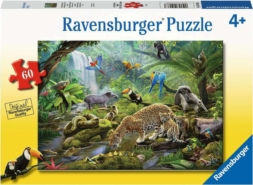 60 Pc Rainforest Animals Puzzle