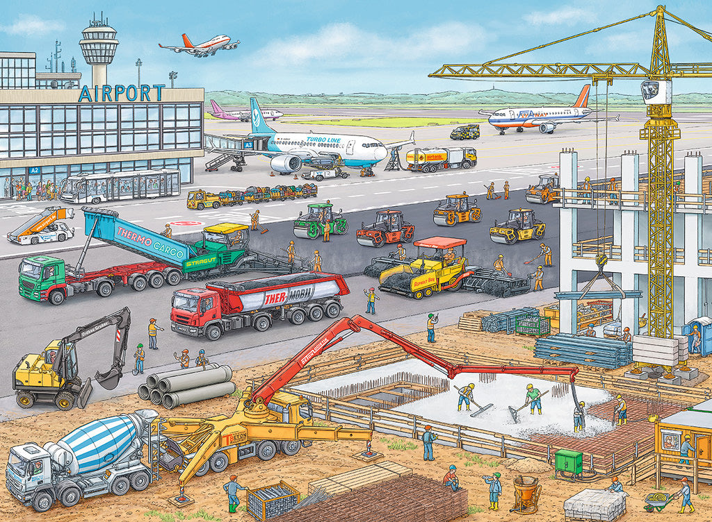 100 Pc Construction at the Airport XXL Puzzle