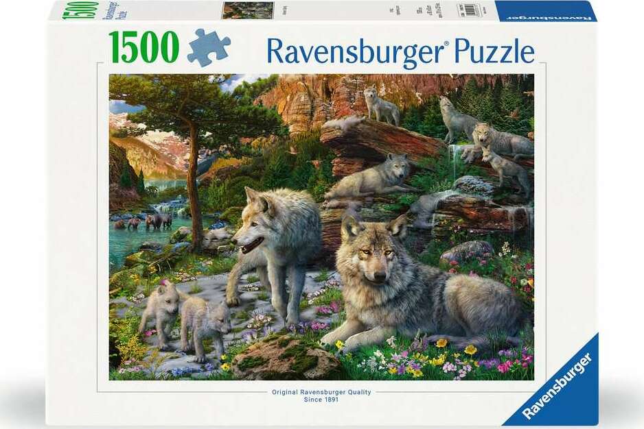 Wolves in Spring (1500 Piece Puzzle)