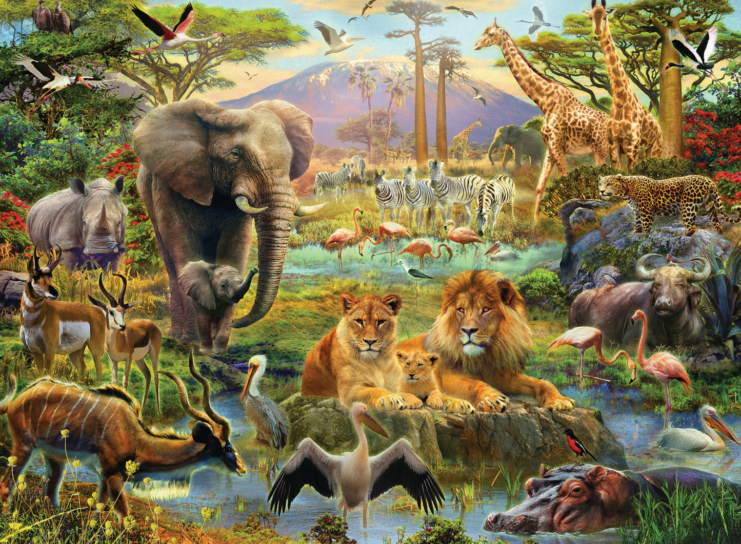 200 Pc Animals of the Savannah XXL Puzzle