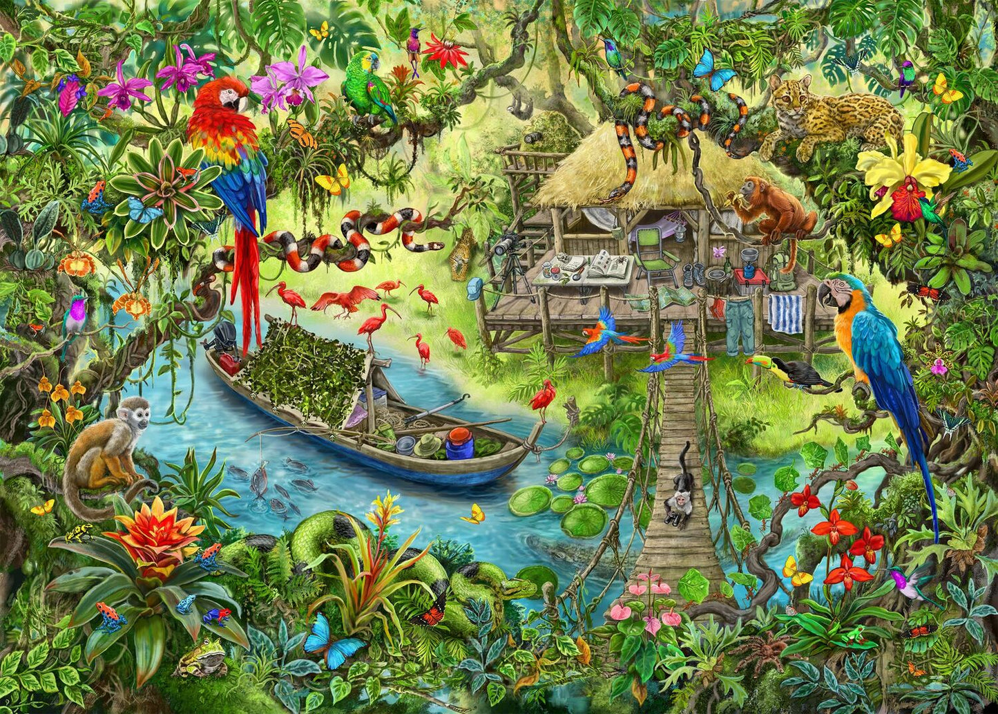 368 Pc Jungle Journey Escape Puzzle Kids