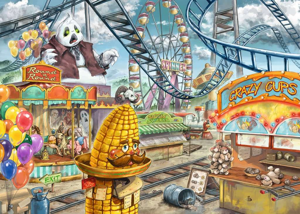 368 Pc Amusement Park Plight Escape Puzzle Kids