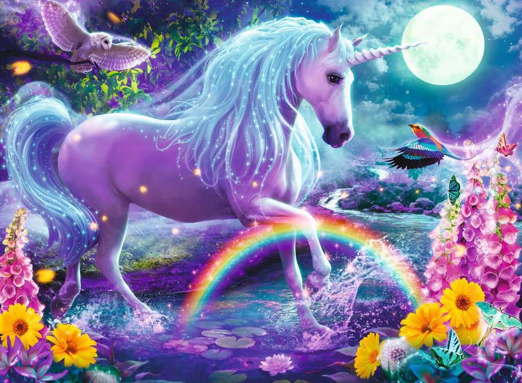 100 Pc Glitter Unicorn Puzzle