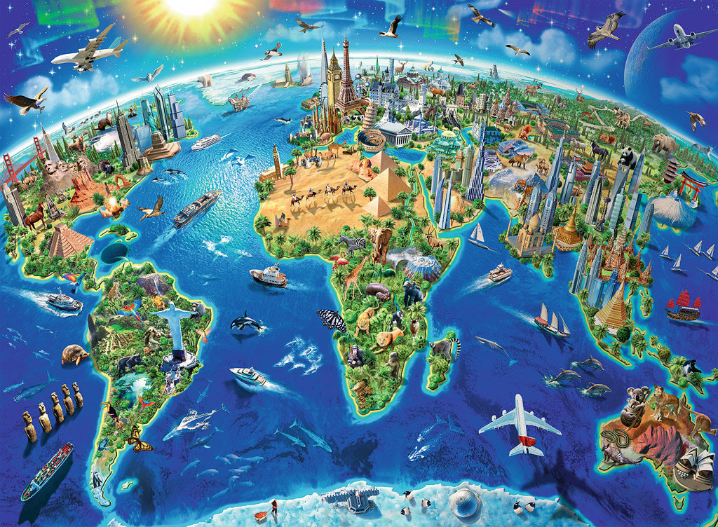 300 Pc World Landmarks Map XXL Puzzle