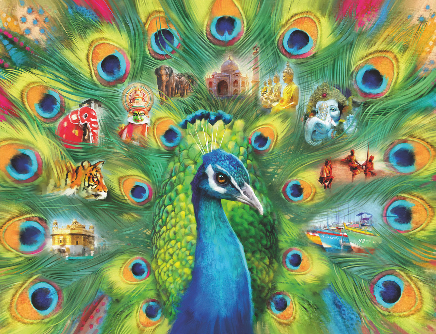 2000 Pc Land Of The Peacock Puzzle