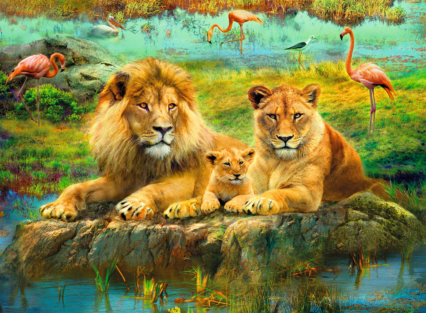 500 Pc Lions In The Savannah Puzzle