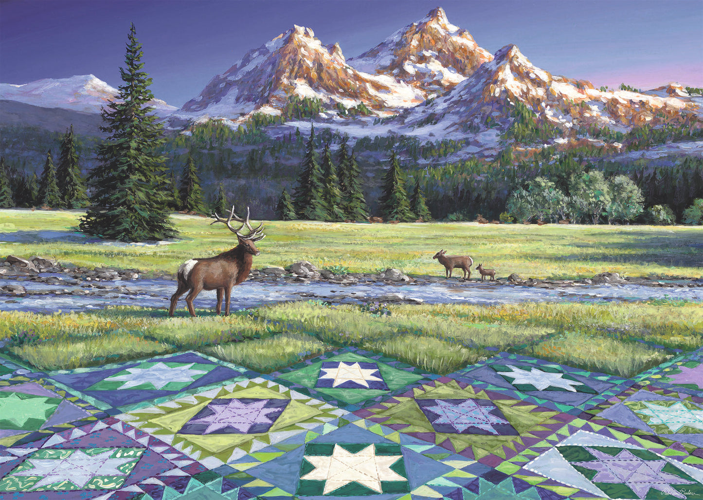 300 Pc Mountain Quiltscape Large Format Puzzle