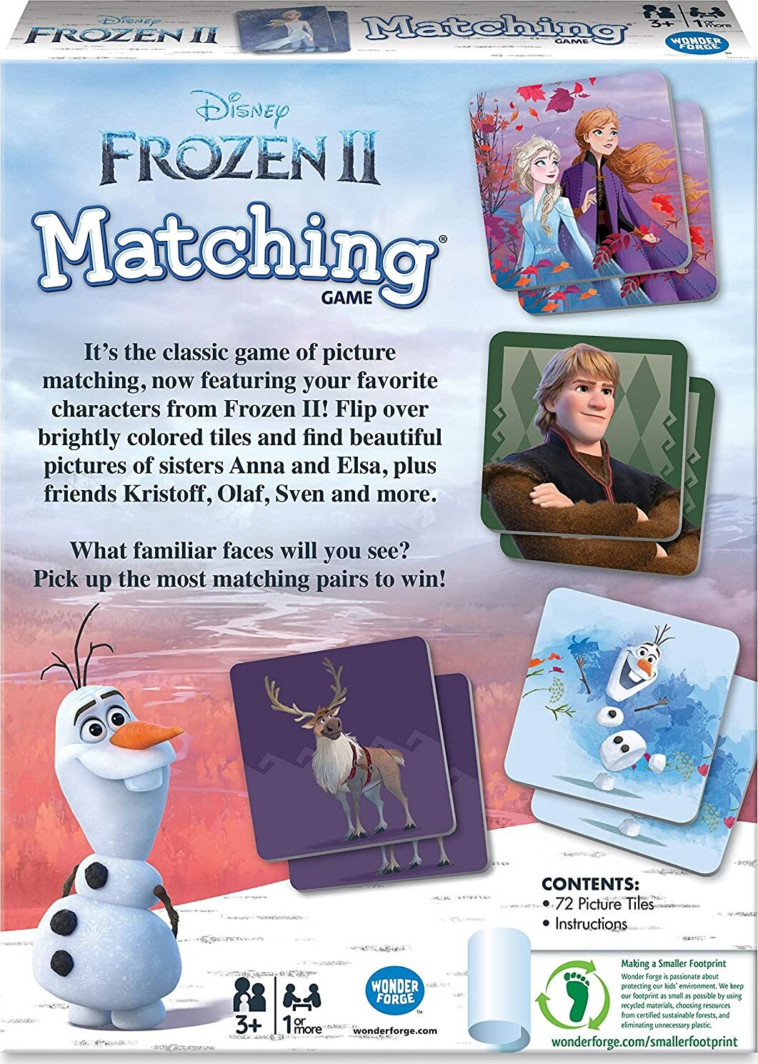 Disney Frozen 2 Matching Game Age 3+