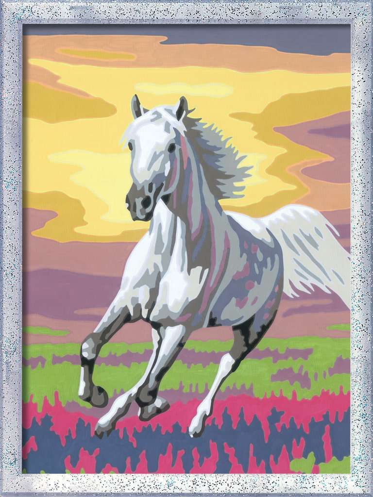 CreArt Horse at Sunset D/F/I/EN/E/PT - Paint by numbers for kids 9 years up