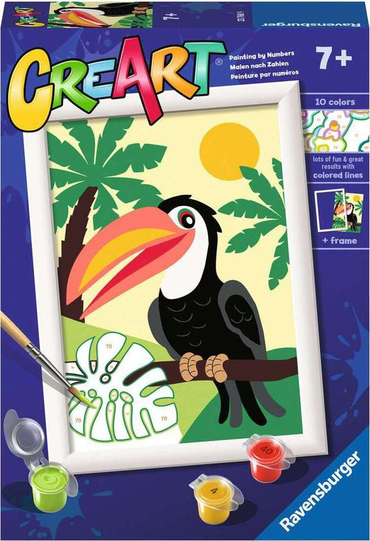 CreArt CreArt - Toucan In Jungle - Paint by numbers for adults