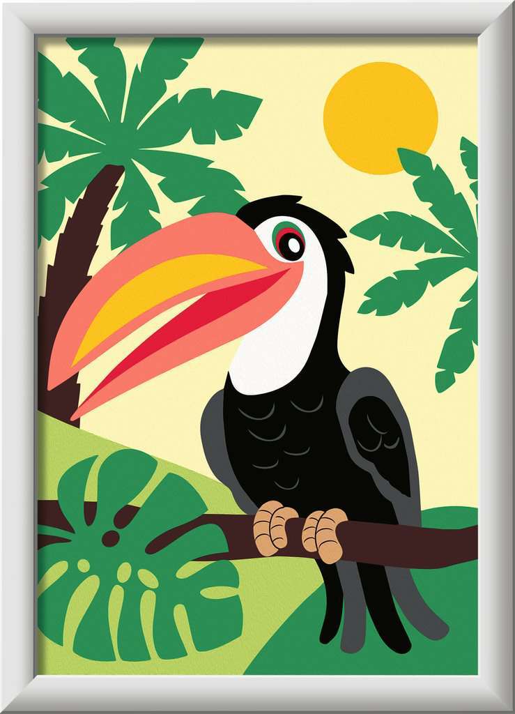 CreArt CreArt - Toucan In Jungle - Paint by numbers for adults