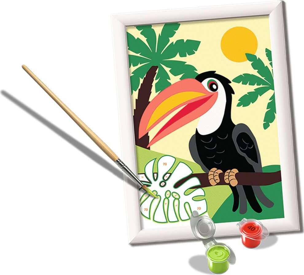 CreArt CreArt - Toucan In Jungle - Paint by numbers for adults