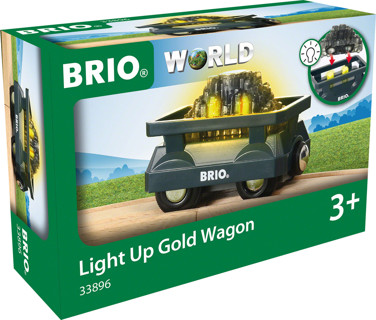 BRIO Light Up Gold Wagon