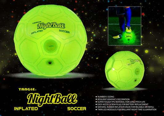 NightBall Green Inflatable Soccer Ball