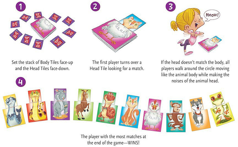 Think Fun Heads Talk Tails Walk Game