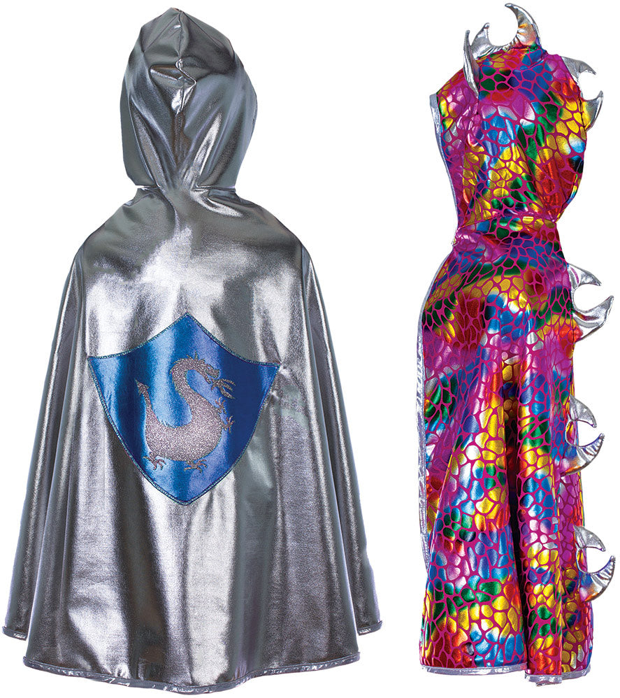 Great Pretenders Reversible Knight Dragon Cape Size 5-6