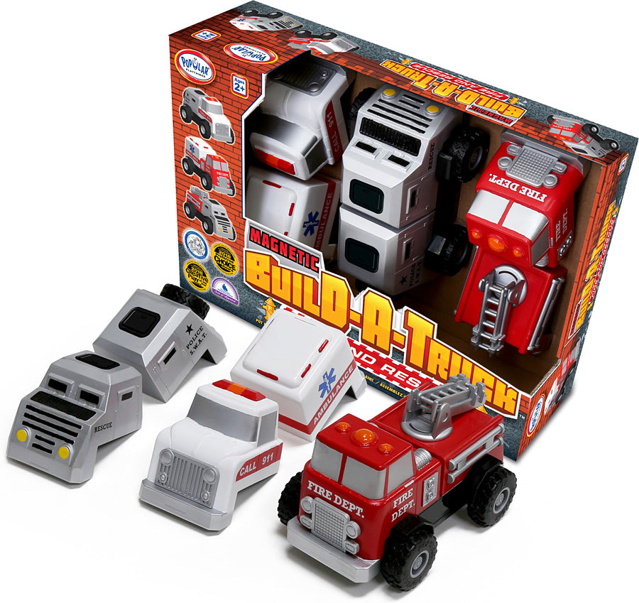 Magnetic Build-A-Truck - Fire and Rescue - Special Price