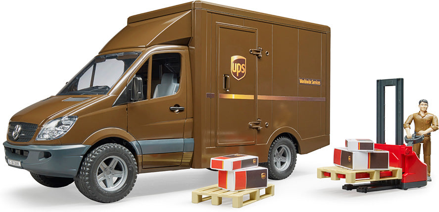 Bruder MB Sprinter UPS Truck with Driver and Accessories