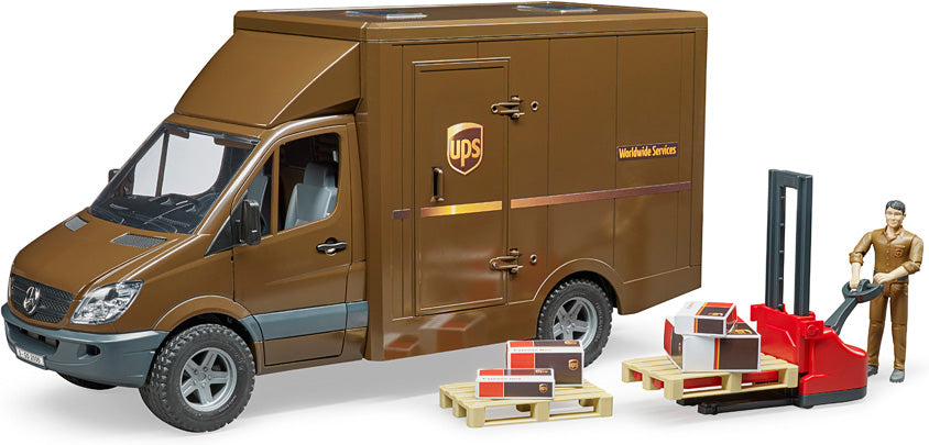 Bruder MB Sprinter UPS Truck with Driver and Accessories