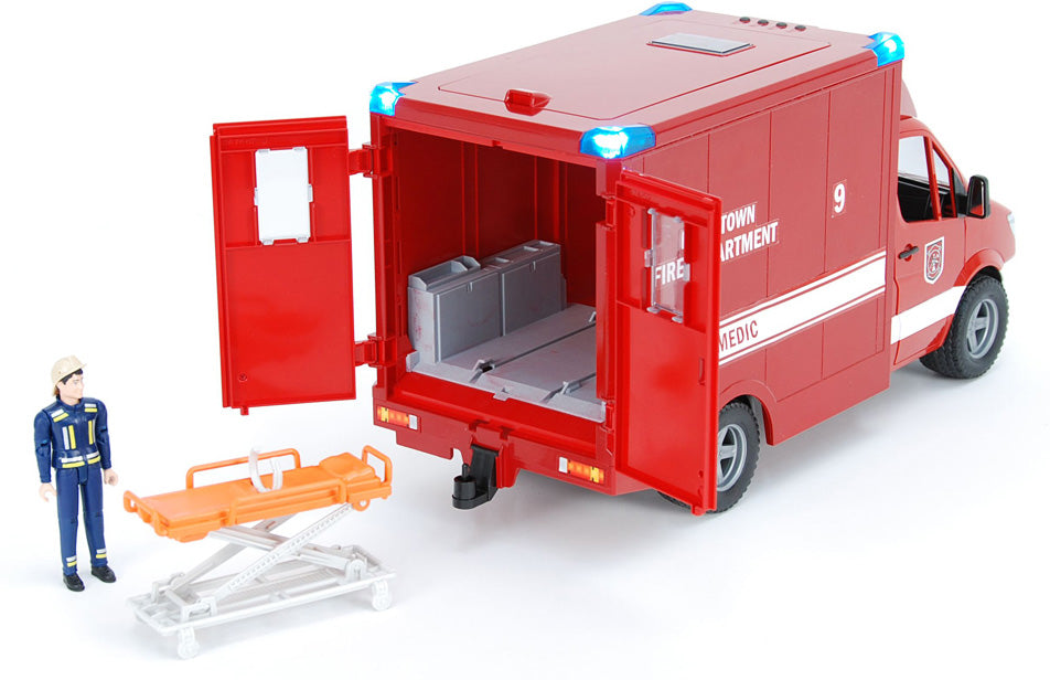 Bruder MB Sprinter Fire Department Paramedic with Driver and Accessories