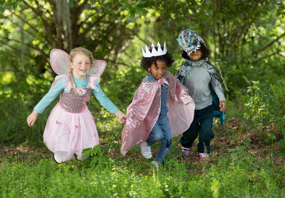 Pink Sequins Butterfly Dress & Wings