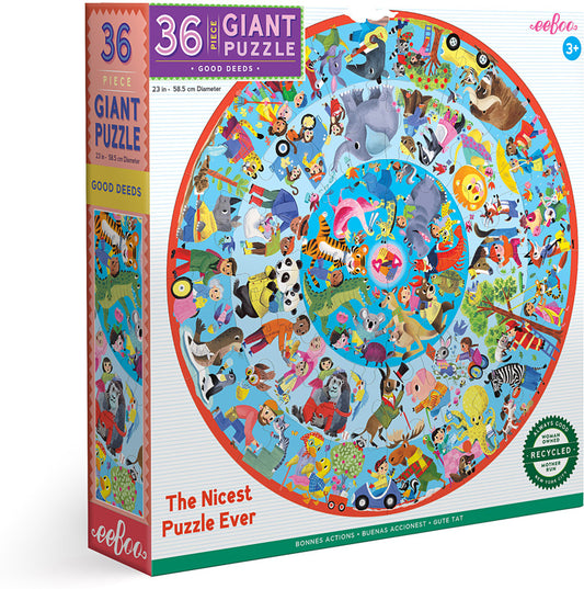 Good Deeds 36 Piece Giant Round Puzzle