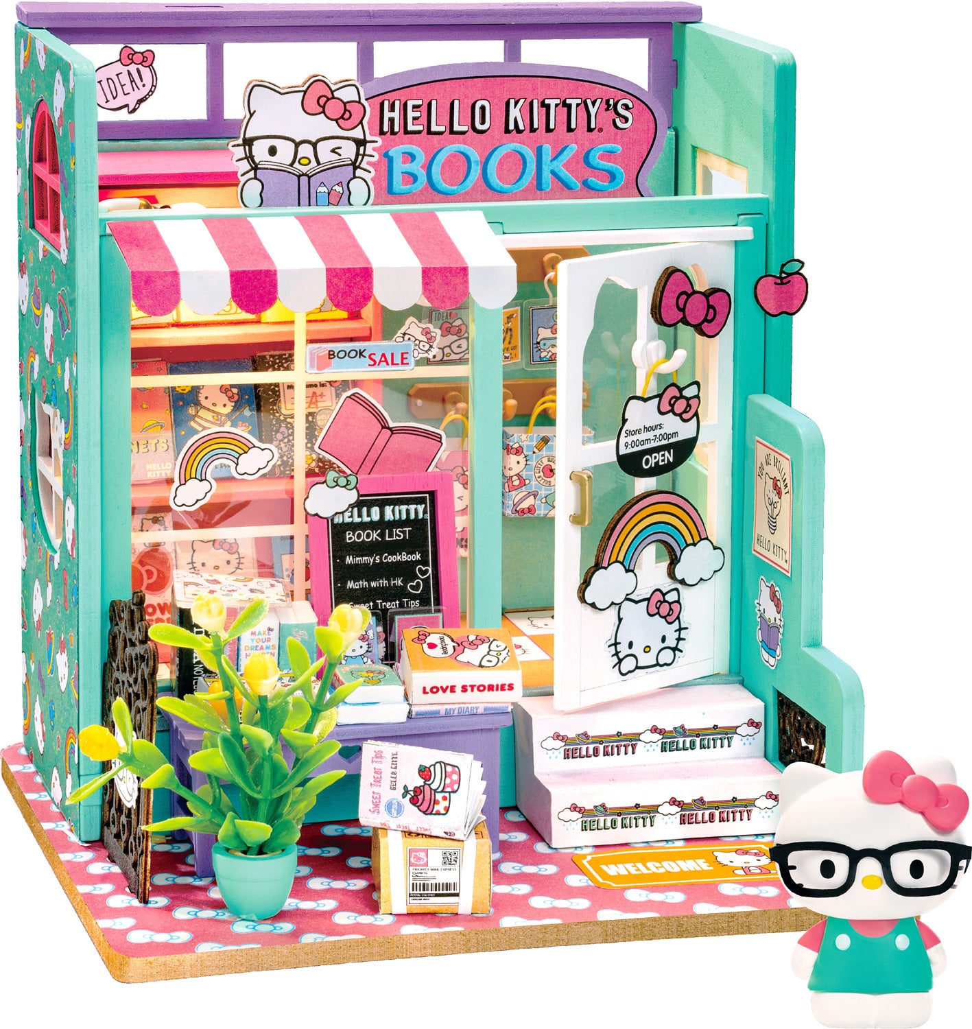 Hello Kitty Bookstore DIY Miniature House Kit