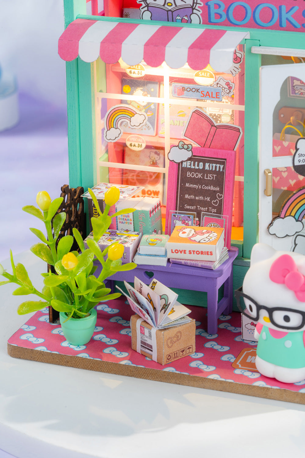 Hello Kitty Bookstore DIY Miniature House Kit