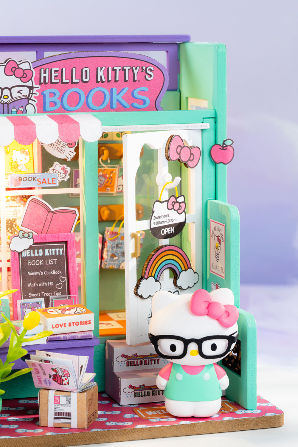 Hello Kitty Bookstore DIY Miniature House Kit