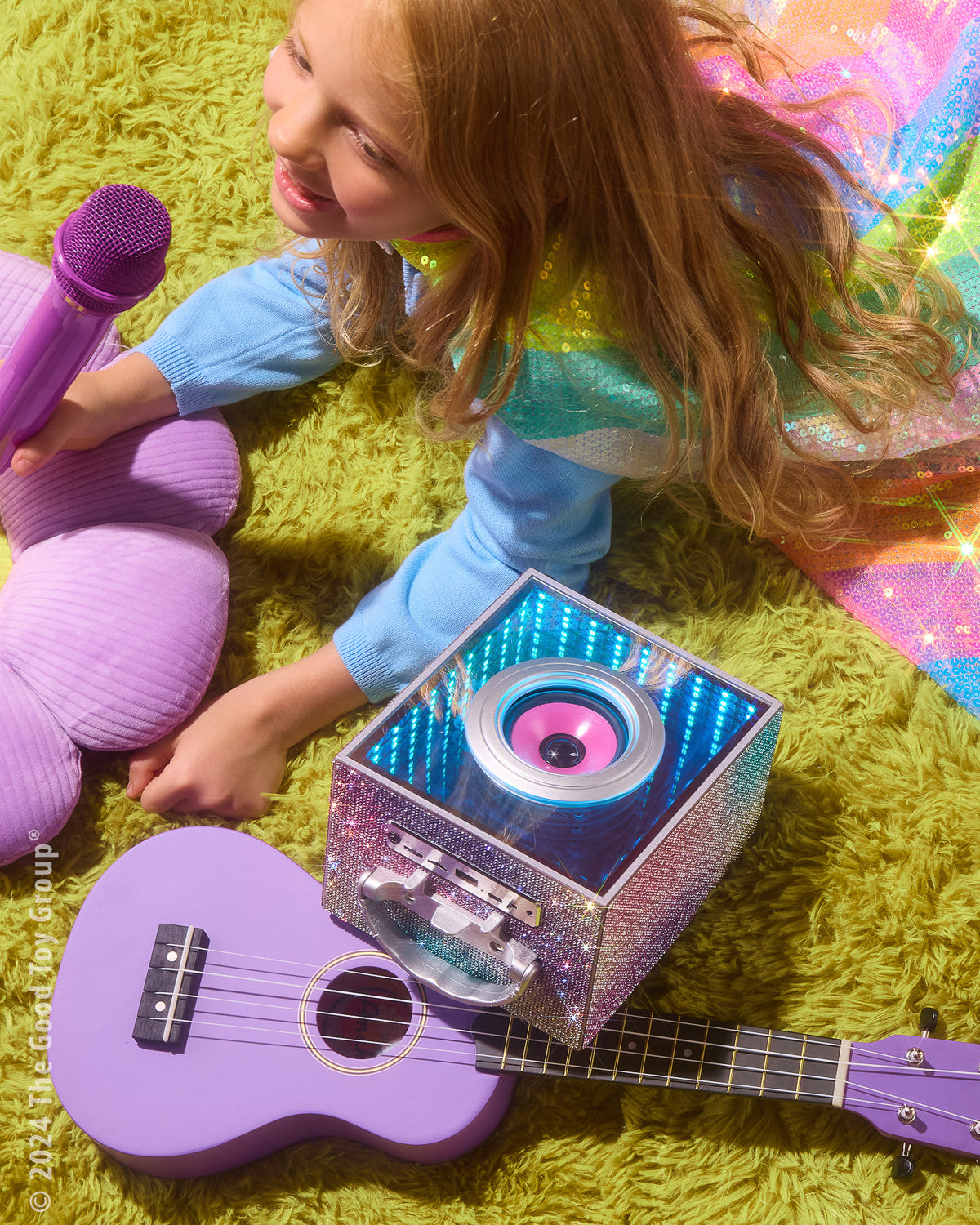 Pop Star Instruments Pop Star Karaoke Set - Infinity Speaker and Wireless Microphone - Purp ...