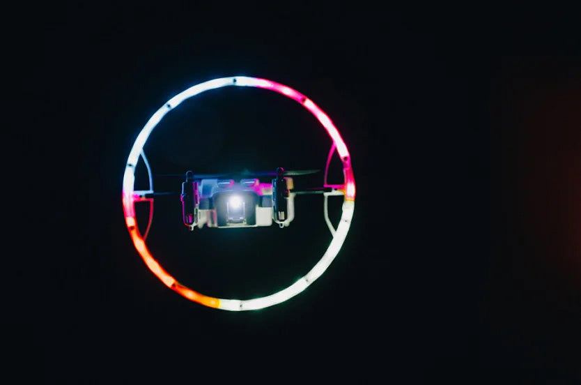 HaloSpin Rotating Light Ring Drone