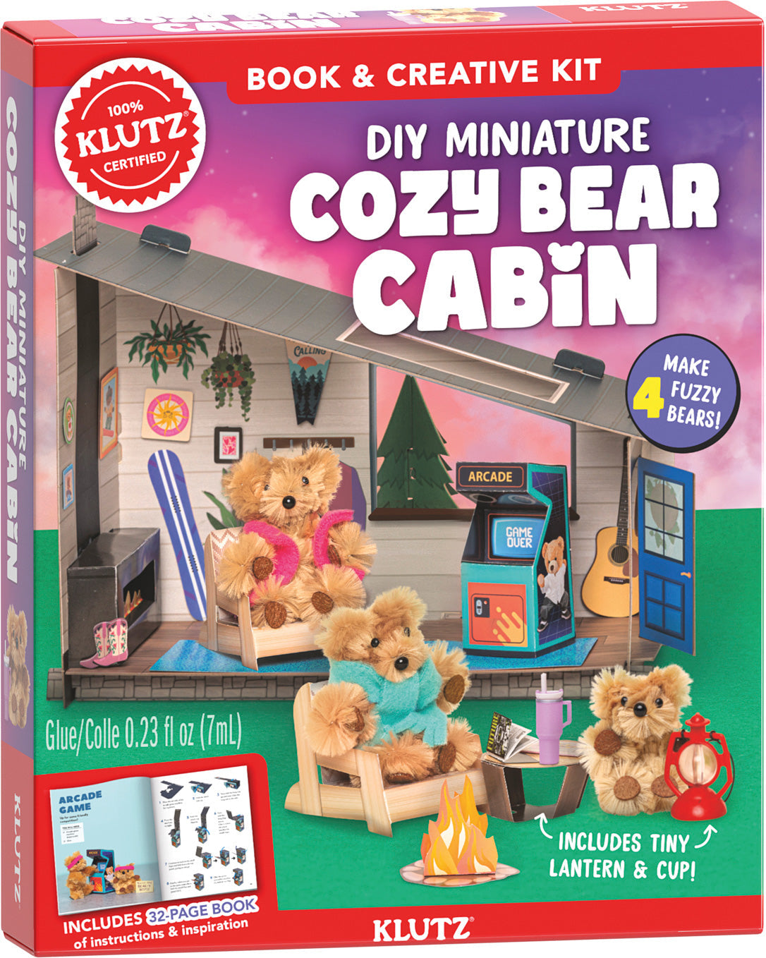 KLUTZ DIY Miniature Cozy Bear Cabin