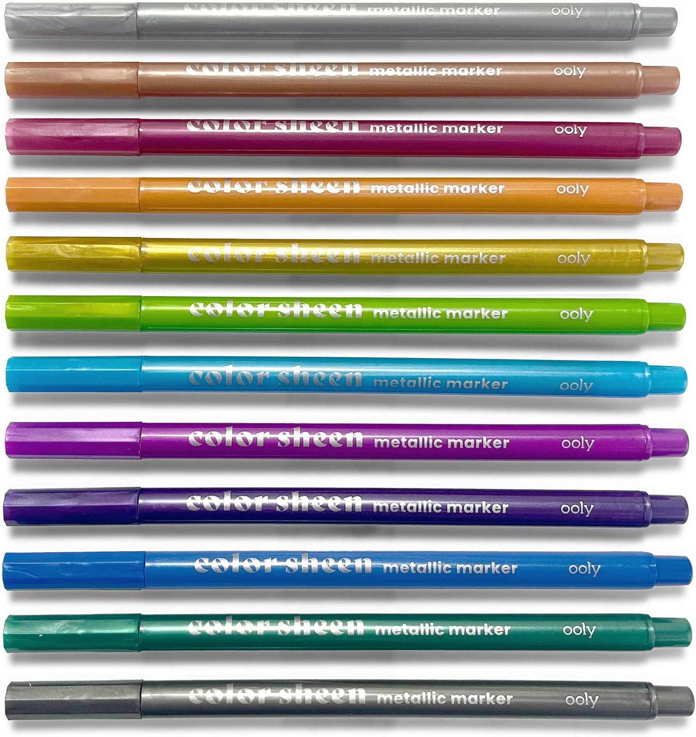 Color Sheen Metallic Felt Tip Markers - 12 pk