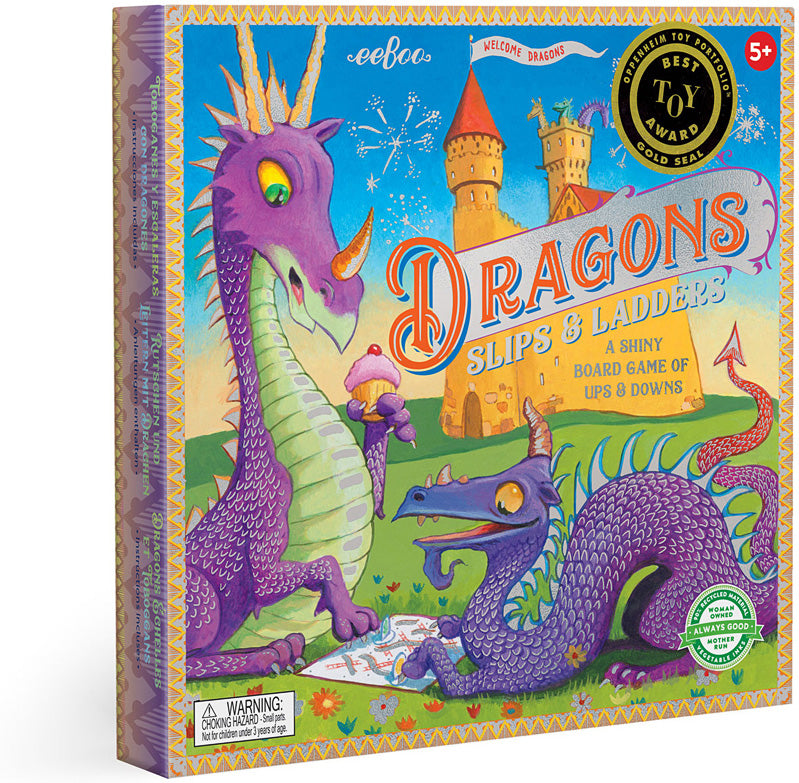 Dragons Slips & Ladders Board Game Age 5+