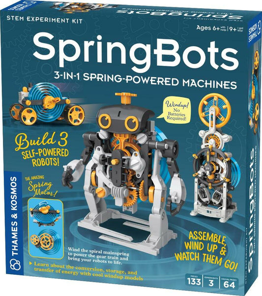 Springbots: 3-in-1 Spring-powered Machines Age 6+