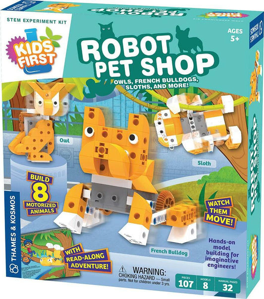 Kids First Robot Pet Shop: Owls, French Bulldogs, Sloths, And More! Age 5+