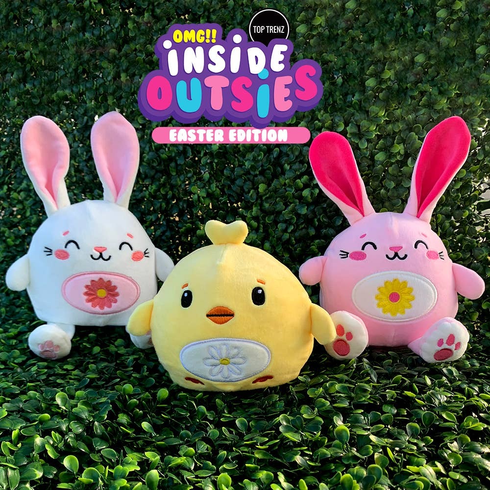 Inside Outsies Reversible Plush Keychains - Easter Collection