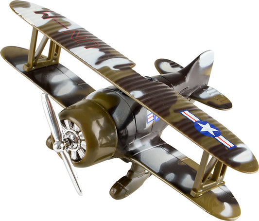 6.5" Die Cast Pull Back Camo Planes