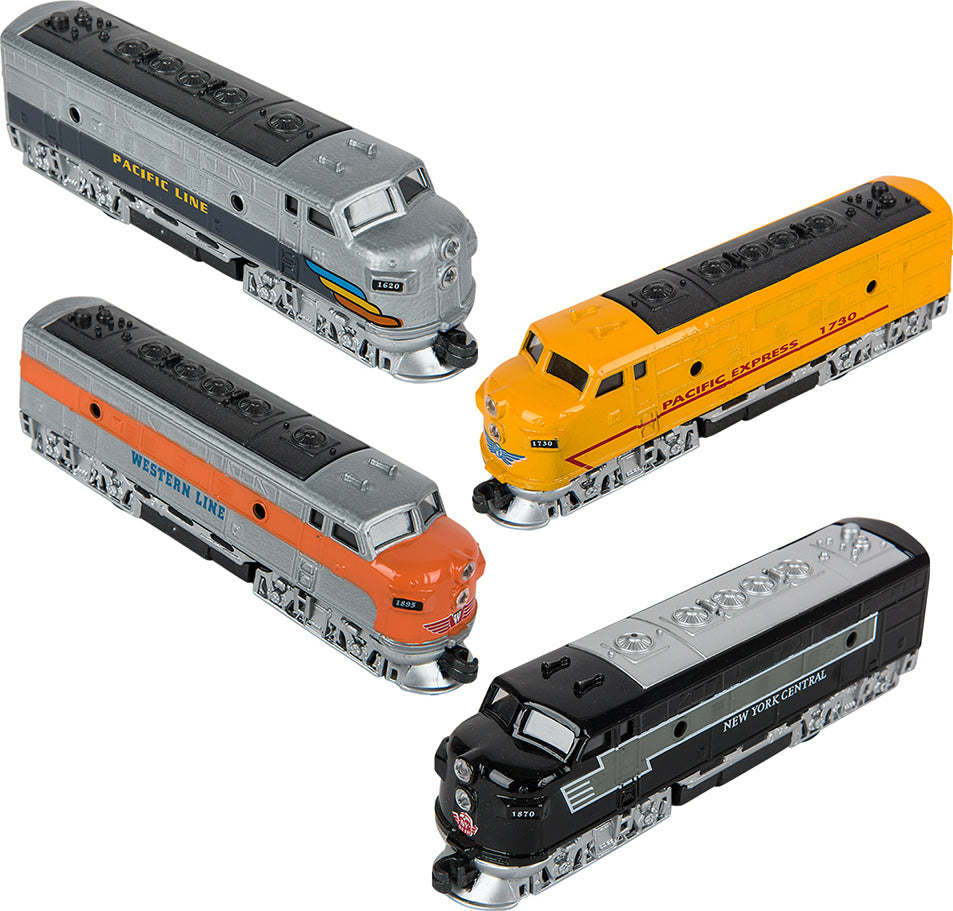 6.5" Diecast Pull Back Classic Loco Diesel Train