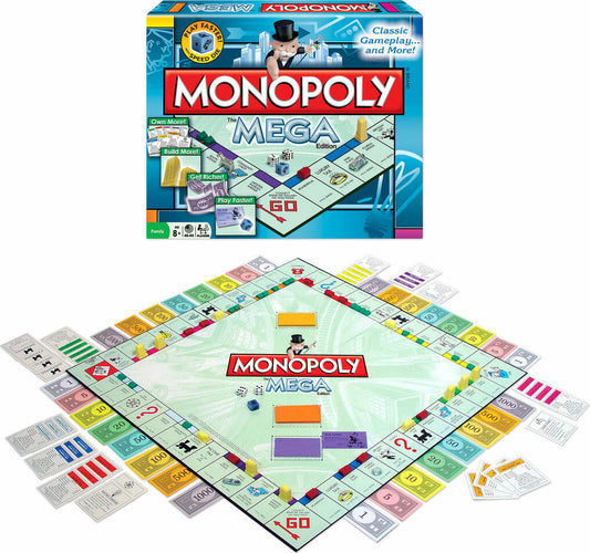 Monopoly: the Mega Edition Game Age 8+