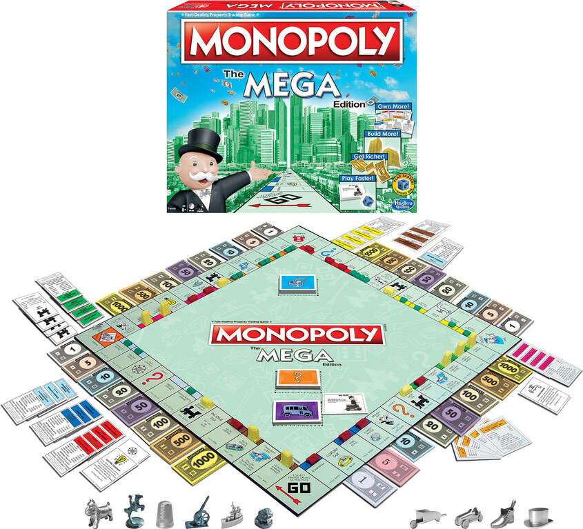 Monopoly: the Mega Edition Game Age 8+