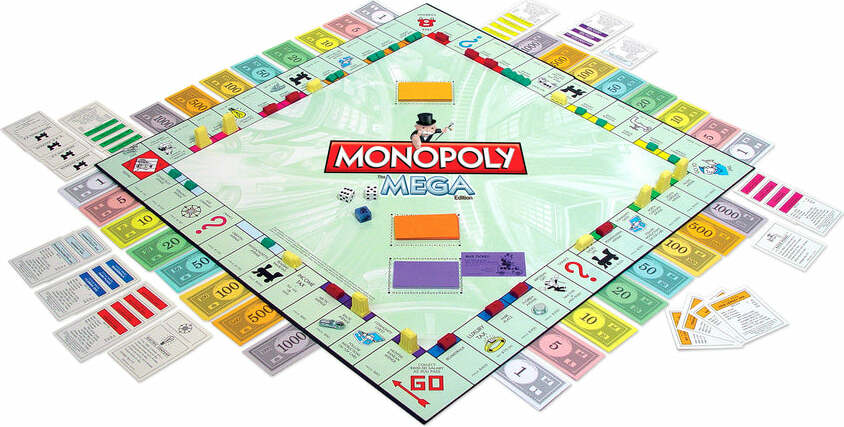 Monopoly: the Mega Edition Game Age 8+