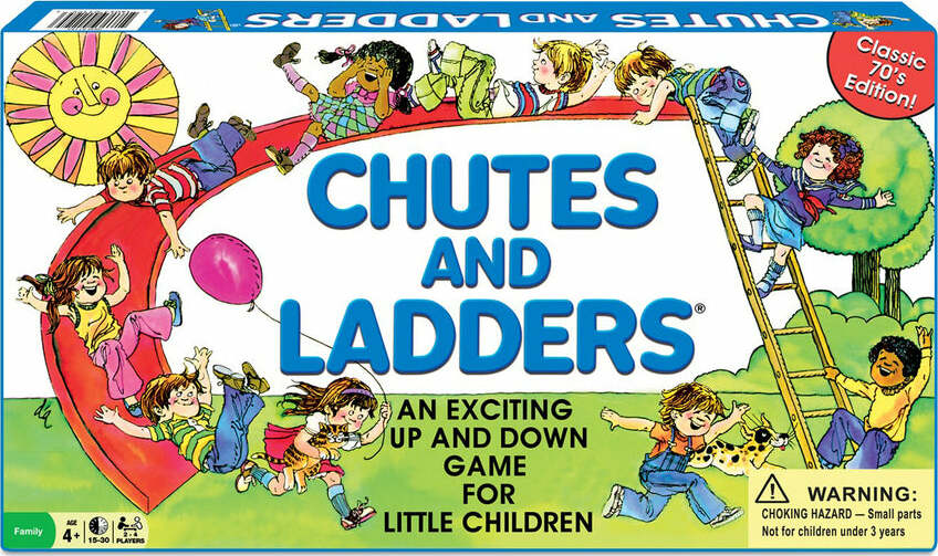 Classic Chutes and Ladders Board Game Age 4+