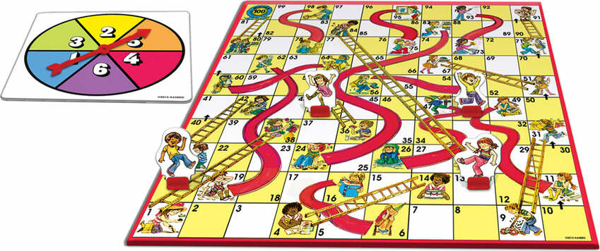 Classic Chutes and Ladders Board Game Age 4+